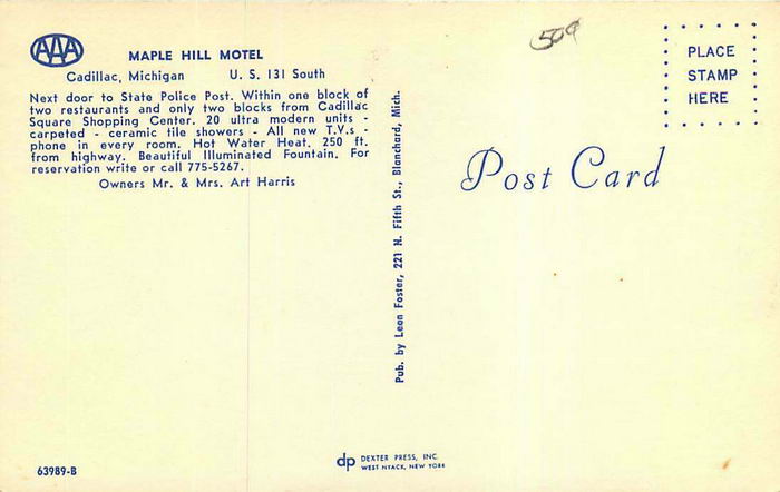 Maple Hill Motel (Economy Inn) - Old Postcard Photo (newer photo)